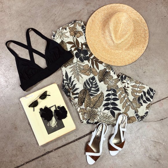 SALE ! Vintage Croc Leather Strappy Wedge Sandals - Picture 8 of 8